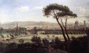 Caspar Andriaans Van Wittel : View of Florence from the Via Bolognese